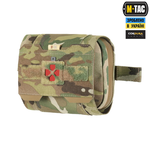 Подсумок-аптечка тактическая горизонтальная медицинская сумка военная на пояс Multicam M-Tac Large Elite - изображение 1
