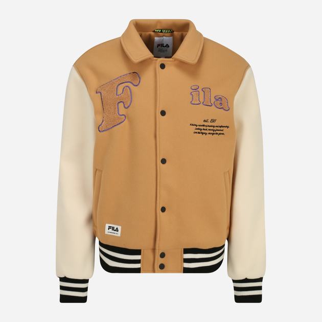 Бомбер чоловічий Fila FAM0558-73060 2XL Бежевий/Пісочний (4064556498342) - зображення 5