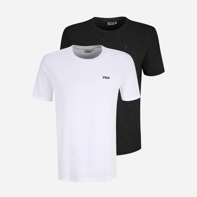 Набір чоловічих футболок Fila FAM0083-13005 XL 2 шт Чорний/Білий (4064556265630) - зображення 1