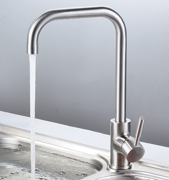 Смеситель кухонный AQUAMARIN Nautilus 370 INOX - Фото 2 Смеситель кухонный AQUAMARIN Nautilus 370 INOX - изображение 2