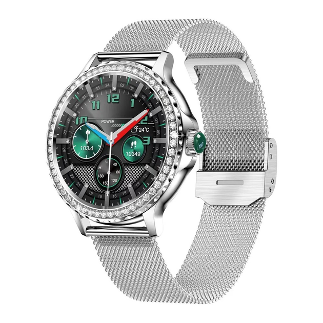Смарт часы Smart New X-tal Plus Женские Прием звонков Пульсометр Счетчик калорий Шагомер Silver - изображение 2