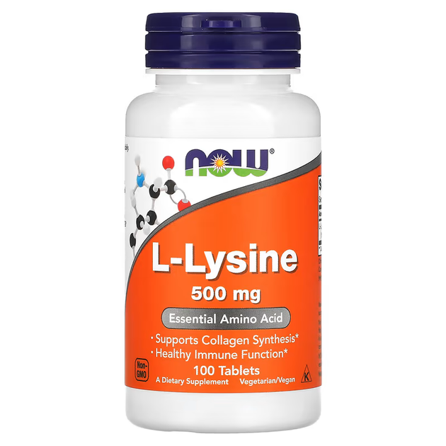Лизин L-Lysine 500мг - 100 таб - Фото 1 Лизин L-Lysine 500мг - 100 таб - изображение 1