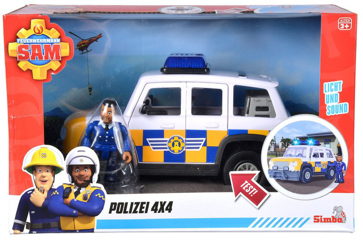 Поліцейський автомобіль Simba Fireman Sam із фігуркою та аксесуарами (4006592081980) - зображення 1
