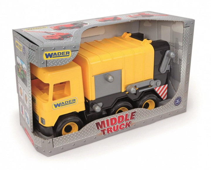 Śmieciarka Wader Middle Truck Żółta (5900694321236) - obraz 1