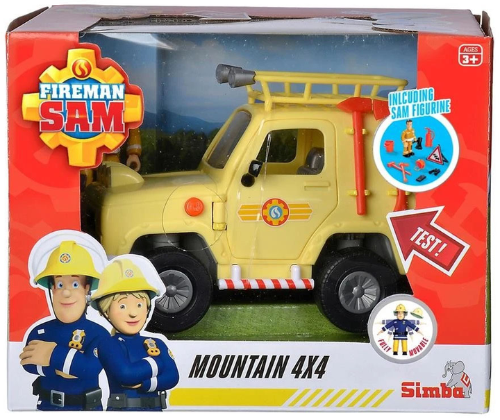 Пожежний джип Simba Fireman Sam з фігуркою та аксесуарами (4006592073336) - зображення 1