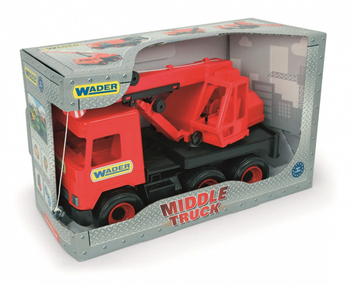 Dźwig Wader Middle Truck Czerwony (5900694321120) - obraz 1