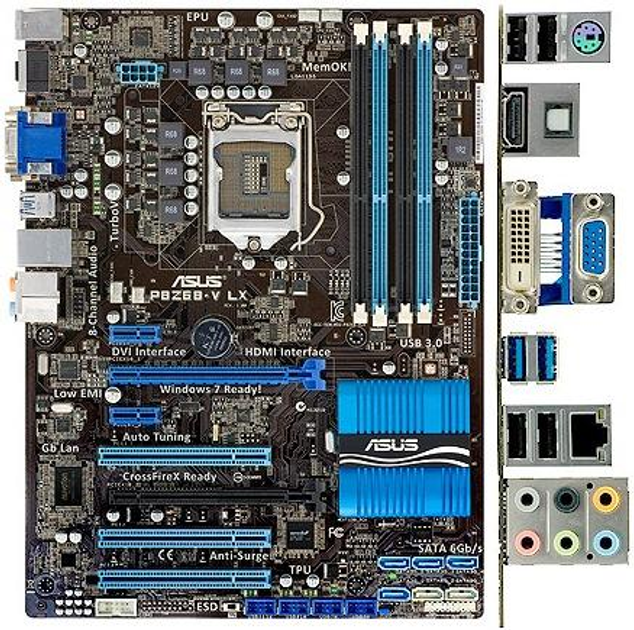 Материнская плата Asus P8Z68-V LX LGA 1155 (P8Z68-V LX) Б/У – фото ...