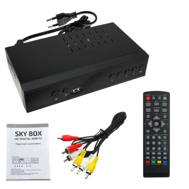 Цифровой тюнер SKY BOX ZAR139 с дисплеем и пультом универсальная ...