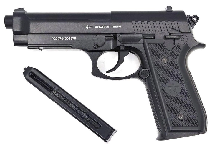 Пневматический пистолет Borner 92M металл Beretta 92F - изображение 2