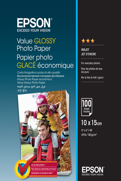 Papier fotograficzny Epson Value Glossy 10 x 15 cm 20 arkuszy (C13S400037) - obraz 1