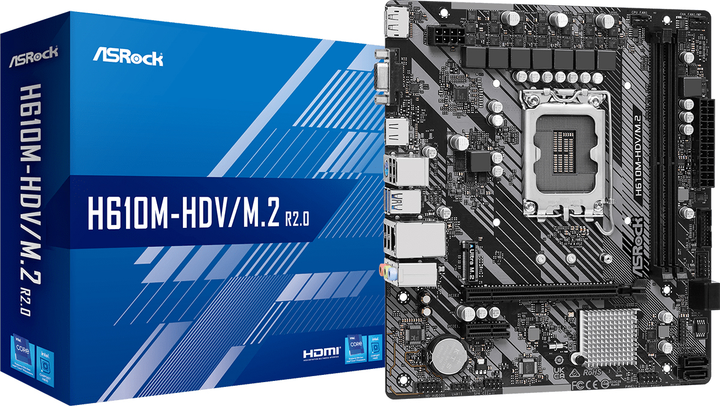 Материнська плата ASRock H610M-HDV/M.2 R2.0 (s1700, Intel H610, PCI-Ex16) (4710483939860) - зображення 5