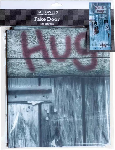 Dekoracja na Halloween Joker Door Decoration Horror Free Hugs 80 x 180 cm (7393616502192) - obraz 1
