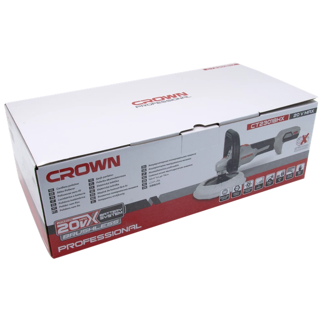 Акумуляторна полірувальна машина CROWN CT23018HX - Фото 4 Акумуляторна полірувальна машина CROWN CT23018HX - зображення 4