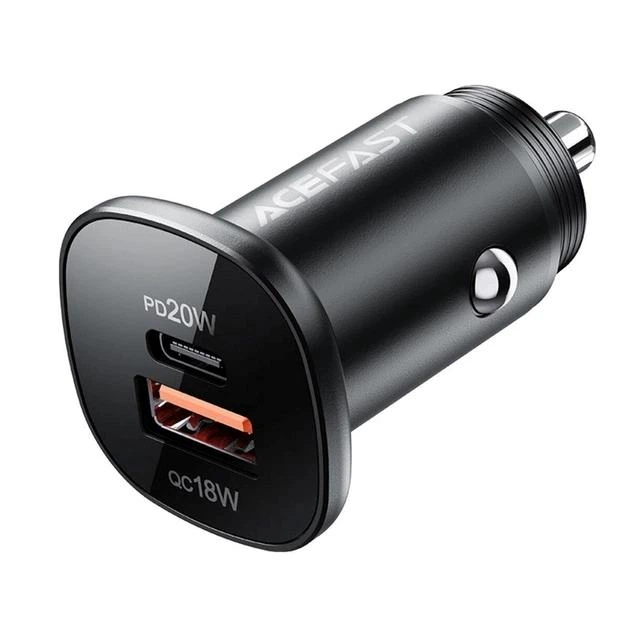 Автомобильное зарядное устройство ACEFAST B1 mini 38W(USB-C+USB-A) dual-port metal car charger (AFB1B) - Фото 2 Автомобильное зарядное устройство ACEFAST B1 mini 38W(USB-C+USB-A) dual-port metal car charger (AFB1B) - изображение 2