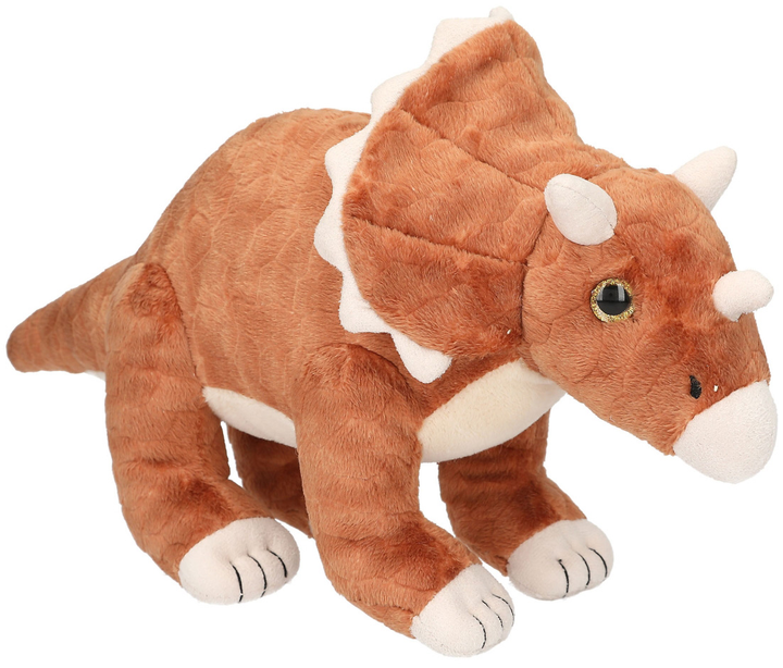 Maskotka Dino World Triceratops Brązowy 30 cm (4010070662967) - obraz 1