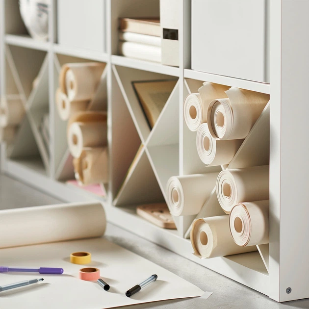 あんゆん　オフホワイト　イケアコラボ Стеллаж IKEA KALLAX белый 4 ячейки 202.758.14 – купить онлайн на