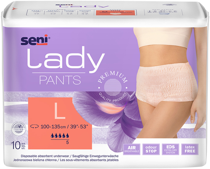 Трусы впитывающие для взрослых Seni Lady Pants Large 10 шт (5900516800536) - изображение 1