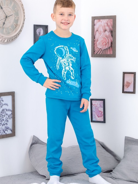 Акція на Дитяча піжама для хлопчика Носи своє 6076-015-33-4 122 см Бірюзова (p-11011-147324) від Rozetka