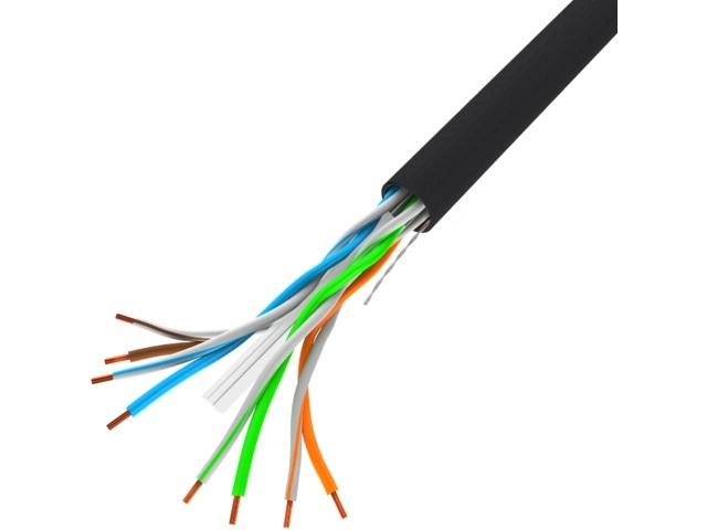 Kabel LAN Lanberg UTP 1 Gb/s solid CCA 305 m Czarny (LCU6-10CC-0305-BK) - obraz 1