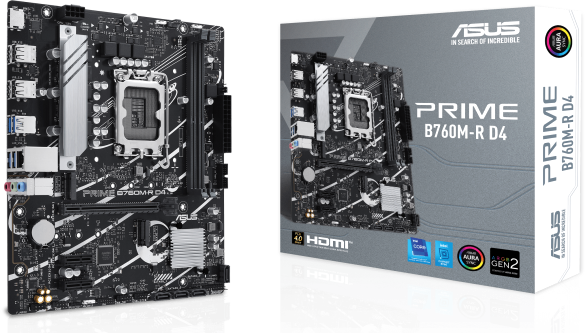 Материнская плата ASUS PRIME B760M-R D4 (s1700, Intel B760, PCI