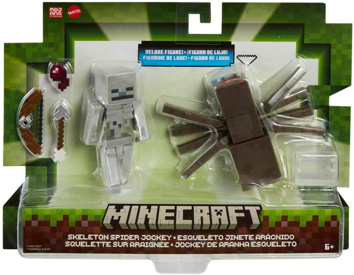 Набір фігурок Mattel Minecraft Skeleton Spiders Jockey (0194735111275) - зображення 1