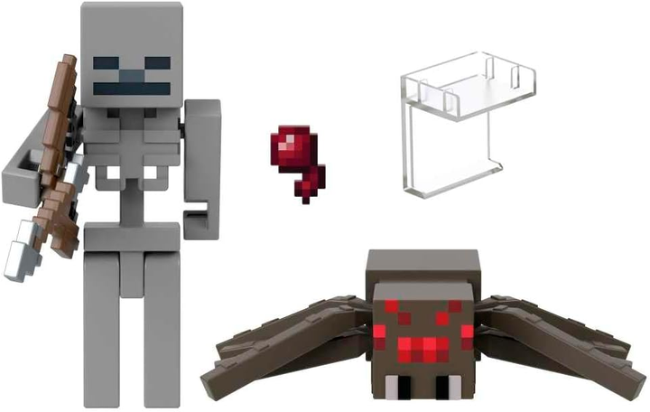 Набір фігурок Mattel Minecraft Skeleton Spiders Jockey (0194735111275) - зображення 2