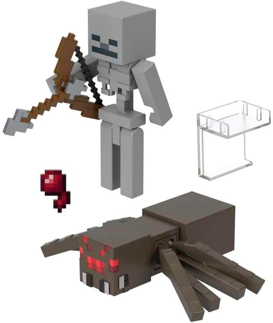 Zestaw figurek Mattel Minecraft Skeleton Spiders Jockey (0194735111275) - obraz 3