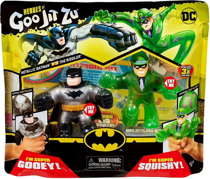 Набір фігурок Goo Jit Zu DC Series 3 Batman And Riddler 11 см (0630996412282) - зображення 1