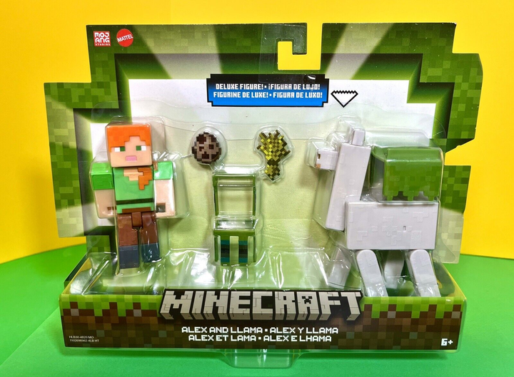 Zestaw figurek Mattel Minecraft Alex i Lama 2 szt (0194735111268) - obraz 1