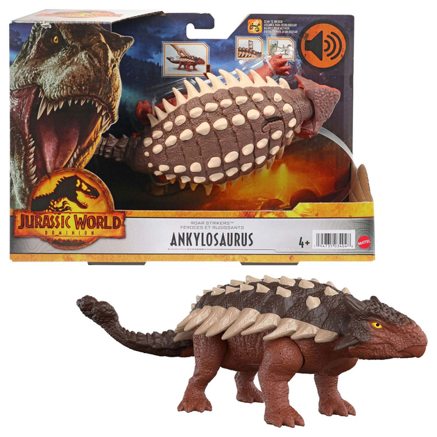 Figurka Mattel Jurassic World Roar Strikers Ankylozaur 33 cm (0194735034048) - obraz 2