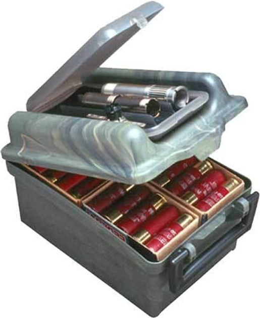 Коробка пластмассовая MTM SW-100 на 100 патронов кал. 12/76. Цвет – камуфляж. - изображение 1