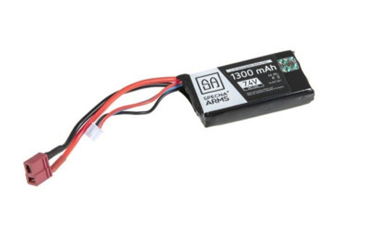 Аккумулятор Specna Arms Lipo 7,4V 1300Mah 15/30C T-Connect (Deans) - зображення 1