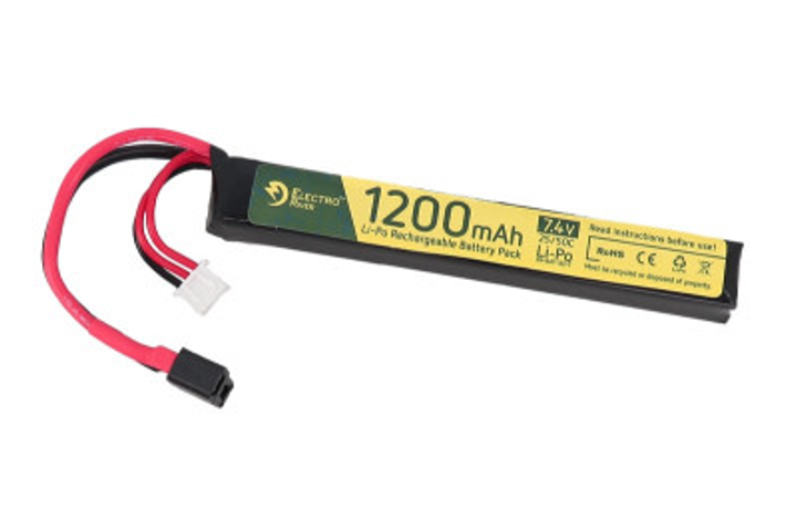 Аккумулятор Electro River LiPo 7.4V 1200 mAh 25/50C T-connector - зображення 1