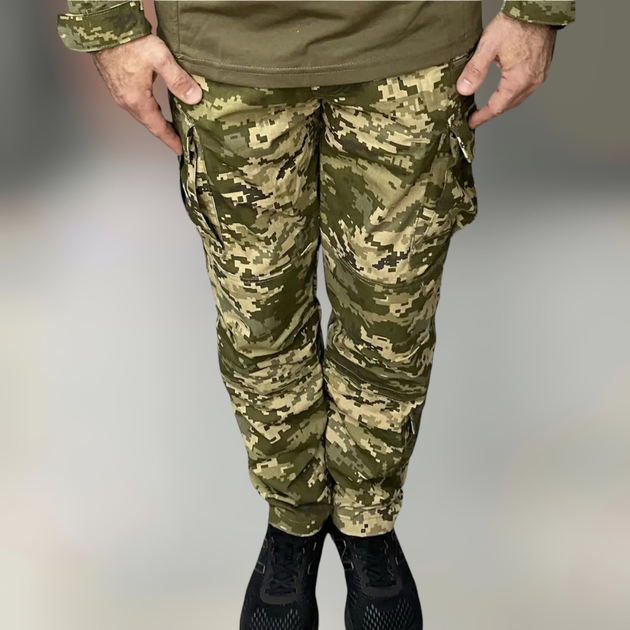 Брюки тактические, коттон (хлопок), украинский пиксель, Wolftrap, размер 3XL, тактические штаны для военных - изображение 1