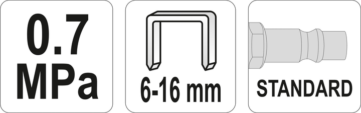 Zszywacz pneumatyczny YATO 6-16 x 12.7 mm (YT-09201) - obraz 4