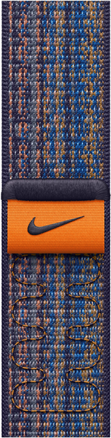 Pasek sportowy Apple Nike do Apple Watch 41 mm Game Royal/Orange (MTL23ZM/A) - obraz 1