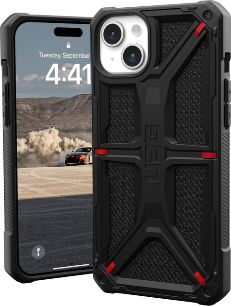 Etui UAG Monarch do Apple iPhone 15 Plus Kevlar Czarny (840283910135) - obraz 1