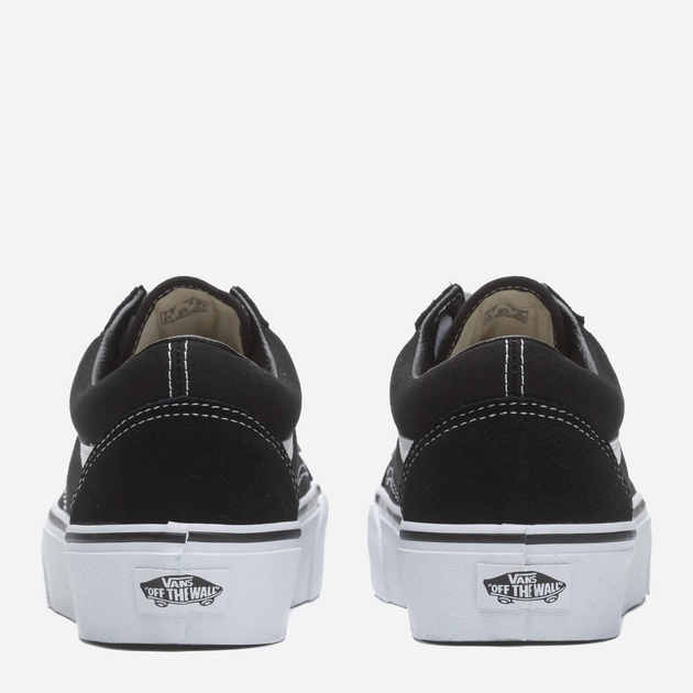 Жіночі кеди низькі Vans Old Skool Platform VN0A3B3UY28 40.5 Чорний/Білий (190849398618) - зображення 3