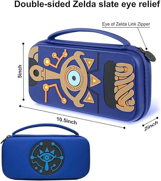 Жорсткий захисний кейс чохол The Legend of Zelda (Blue) для ігрової консолі Nintendo Switch / Nintendo Switch OLED [417408063] - зображення 4