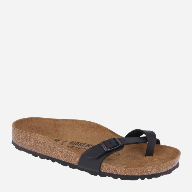 Klapki japonki damskie Birkenstock PIAZZA Birko-Flor Narrow 39 Czarne (4039854443486) - obraz 1