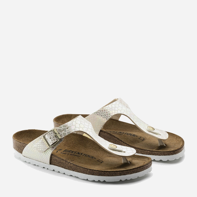 Klapki japonki dziecięce dla dziewczynki Birkenstock GIZEH Kids Birko-Flor Narrow 31 Kremowe (4052001662851) - obraz 3