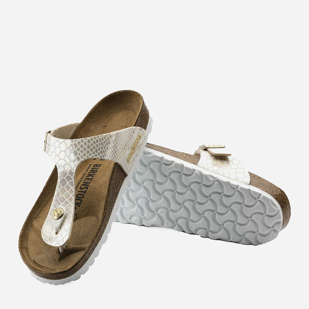 Klapki japonki dziecięce dla dziewczynki Birkenstock GIZEH Kids Birko-Flor Narrow 31 Kremowe (4052001662851) - obraz 4