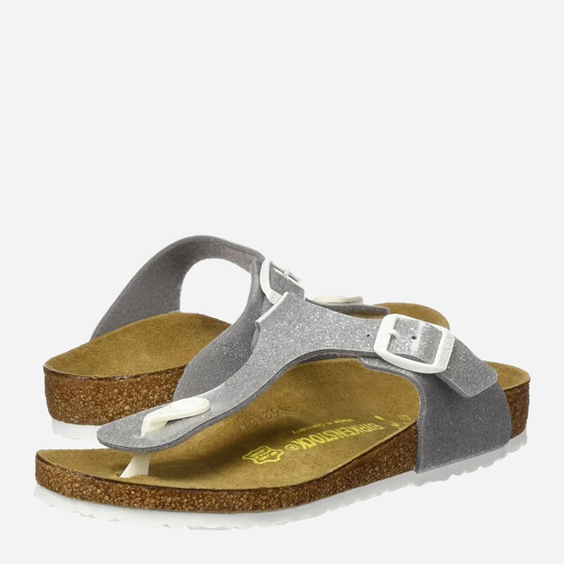 Дитячі в'єтнамки для дівчинки Birkenstock GIZEH Kids Birko-Flor Narrow 32 Сірі (4052001665395) - зображення 2