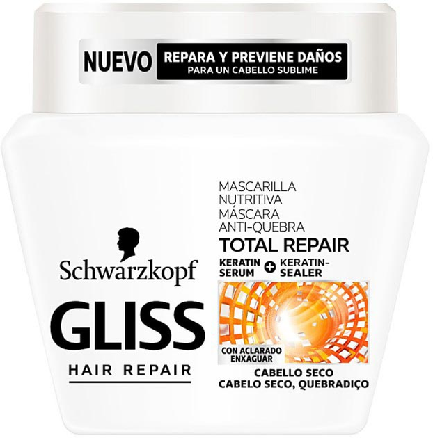 Маска для волосся Schwarzkopf Gliss Nourishing Mask Total Repair 300 мл (8410436287425) - зображення 1