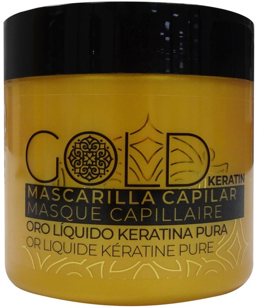 Маска для волосся Elie Saab Lovyc Gold Mascarilla Capilar Oro Liquido Keratina Pura 400 мл (8437021720921) - зображення 1
