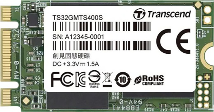 SSD диск Transcend MTS400 32GB M.2 2242 SATAIII MLC (TS32GMTS400S) - зображення 1