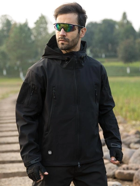 Куртка тактическая Pave Hawk Soft Shell XL Черная (24100024230) - изображение 1