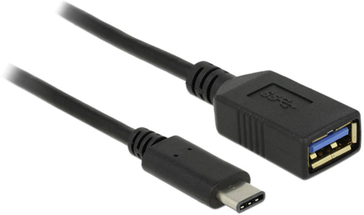 Адаптер Delock USB Type-C - USB Type-A 0.15 м Black (4043619656349) - зображення 2