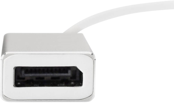 Адаптер Digitus USB Type-C - Displayport 0.2 м White (DA-70844) - зображення 2