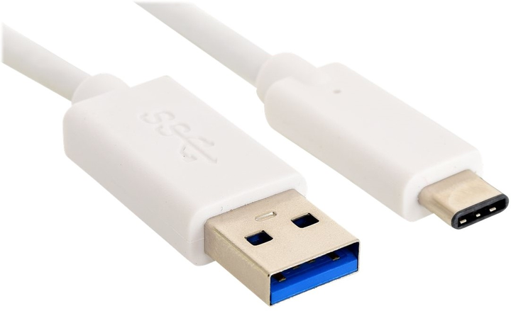 Kabel Sandberg USB Type-C - USB Type-A 2 m White (5705730136146) - obraz 1